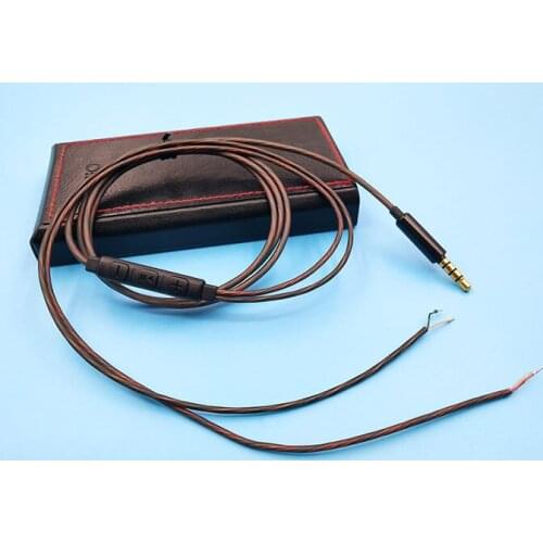 Oxygen-free copper earphones fever line With mic and volume adjustment