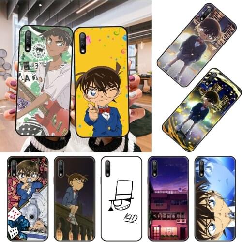 Phone Case For Huawei Honor 8A 9 10 8X 8S 9X i 7X 7A 20 A Lite Pro Black Cover Funda Silicone Detective Conan Suspense Case