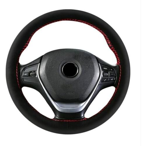 DONYUMMYJO Unique New Suede Material Car Steering Wheel Cover Size 38cm For Honda Kia Skoda Chevrolet Ford Nissan BMW Audi etc