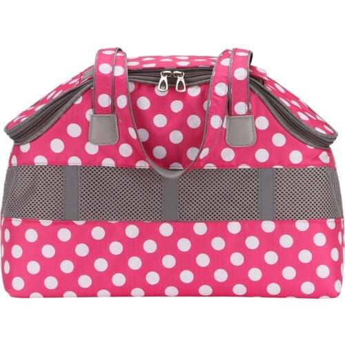 Travel Pet Dog Handbag Cat Single Shoulder Bags Wave Point Portable Foldable Dogs Carrier Bags Puppy Kitten Diagonal Package