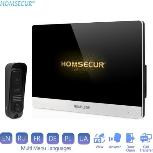 HOMSECUR 7" Wired AHD Hands-free Video&Audio Smart Doorbell with Sleep Mode 1.3MP Waterproof Camera BC041HD-B+BM716HD-S