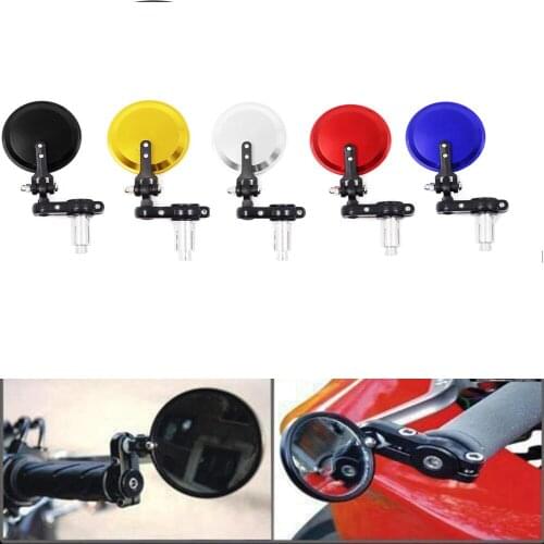 Motorcycle CNC Black Rear View Mirrors Set for 7/8" Handlebar End for Dirt Bikes