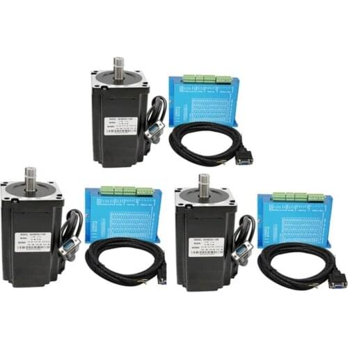 Nema 34 Closed loop motor kit 4.5N 8.5N 12N step motor + HBS860H stepper motor driver dc motor set
