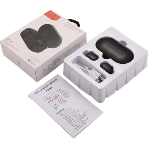 M1 Bluetooth-Compatible Headsets VS Wireless Earbuds 5.0 TWS Earphone Noise Cancelling Mic for iPhone Huawei Samsung