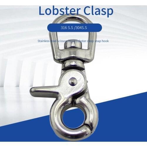 Stainless Steel Metal Craft Component Casting Rotatable Big Lobster Clasp