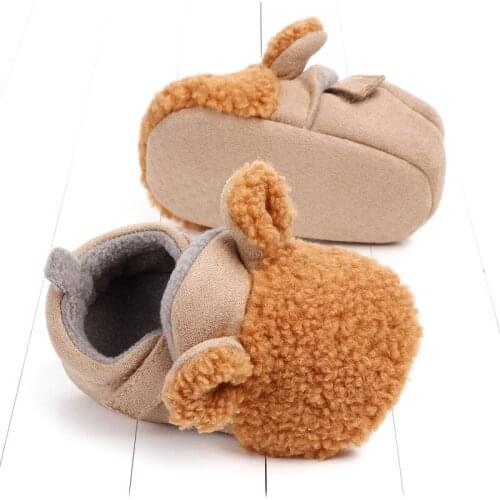 Toddler Newborn Baby Cute Shoes Baby Girls Boys Slippers Prewalker Keep Warm Anti-Slip Winter Animal First Walker
