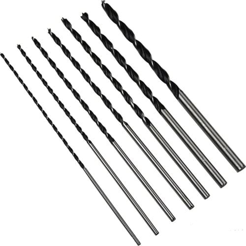 7pcs 300mm Extra Long Twist Woodworking Twist Drill Bit Brad Point Wood Drill Bit Set 4 5 6 7 8 10 12mm Woodworking Drilling