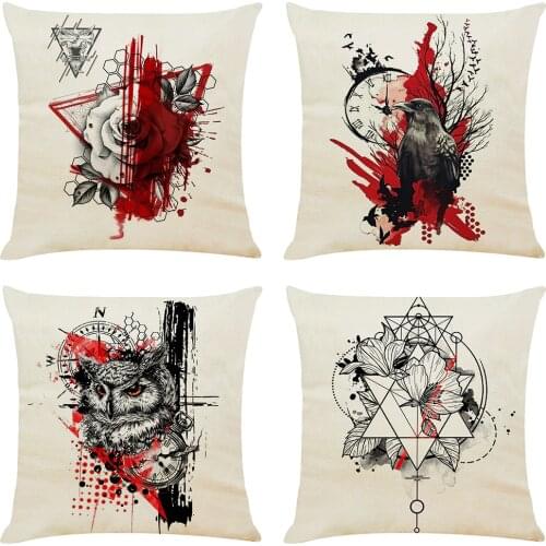 Animals Cushion Cover Hoga Decorative Pillow funda cojines 45x45 housse de coussin Nordic Throw Pillow Cover for Sofa Car