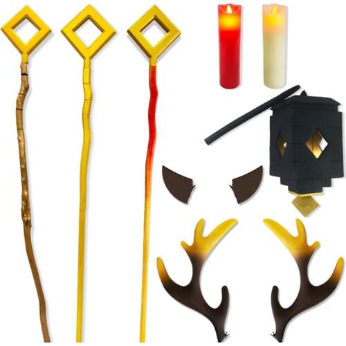 Sky Children of Light Cosplay stick lantern candle Accessory for Halloween Party Masquerade Anime Shows Halloween Outfit