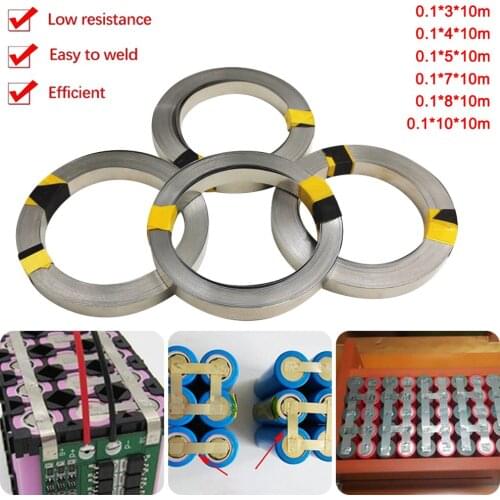 Nickle Strip 10m 0.1mm 18650 Battery Nickel Plated Steel Strip Connector Spot Welder Machine