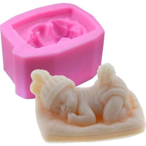 Newest Sleeping Baby Silicone Mould DIY Fondant Cake Chocolate Pastry Candy Jelly Mold Kitchen Baking Decoration Making Supplies