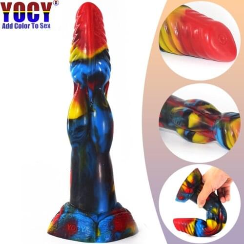 25*5.5cm Huge Wolf Dog Dildos Realistic Penis Female Masturbators Super Big Dick Erotic Machine Anal Sex Tool for Adults Women
