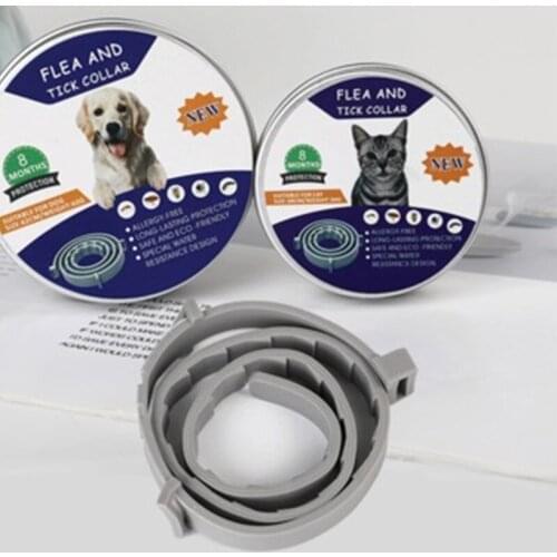 38/62CM Cat Dog Collar Anti Flea Collar Dog Outdoor Adjustable Pet Collar Accessories for Harness Mosquitoes Repellent Collar