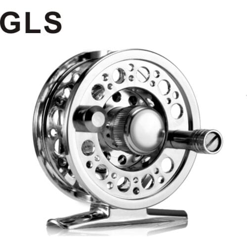 GLS brand front wheel full metal belt force release weight 100g interchangeable hand rock rod fly fishing wheel Ice fishing reel