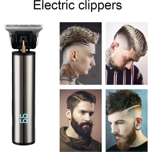 Professional Hair Clipper Electric Hair Trimmer T9 Rechargeable 0mm Shaving Barber Hair Styling Tool Men Hair Cutter Machine