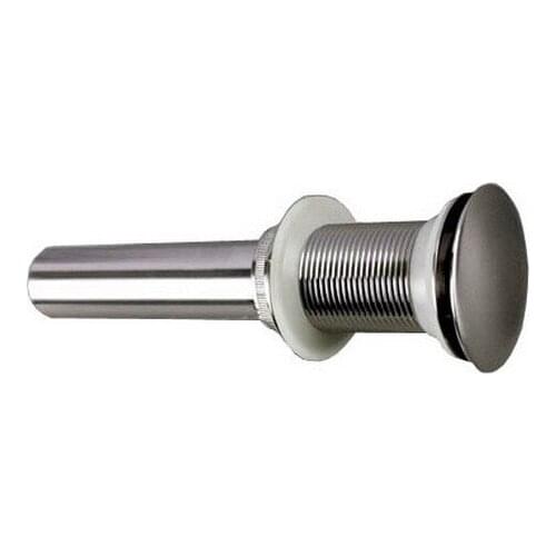 Brushed Nickel Brass Large Round Cap Pop UP Sink Drain Without Overflow Csd029