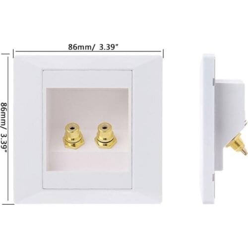 RCA Wall Socket Panel Speaker Junction Box Lotus Power Outlet