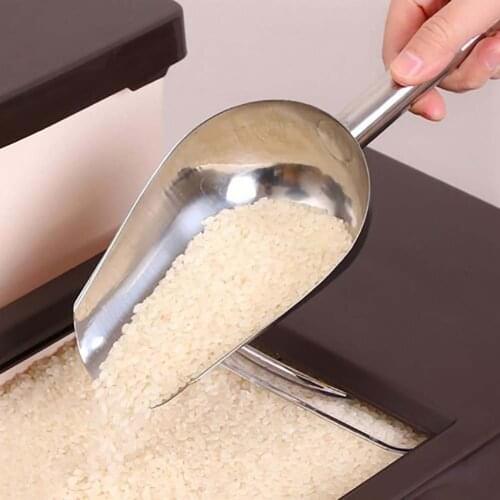 8 Inch Stainless Steel Ice Scraper Food Buffet Candy Bar Scoops Shovel Kitchen Gadgets And Accessories Tablespoon Sugar Scoop