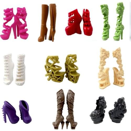Mixes Style High Quality Original Shoes for Monster High Doll High Heel Shoes Doll Accessories Boot For 1/6 Demon Monster Dolls