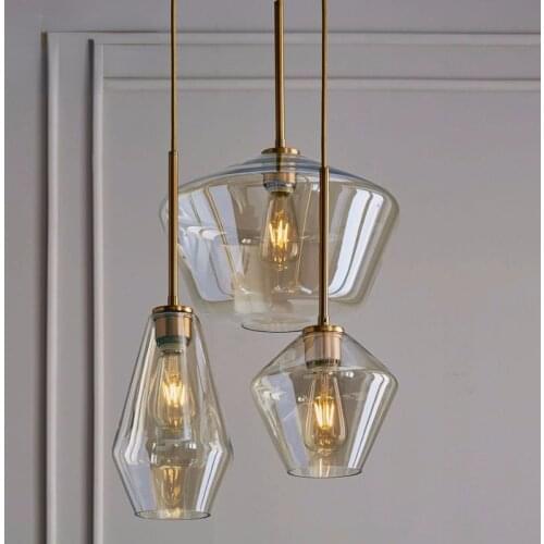 Modern Glass Pendant Light Beside Lamp For Living Room Minimalist Stair Light Restaurant Ideas Personality Single Three Head Bar