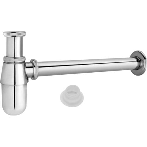 Tube With Adapter Waste Bathroom Outlet Sink Pipe Universal Home Wash Basins Easy Install Solid Hose Extension Drain Alloy