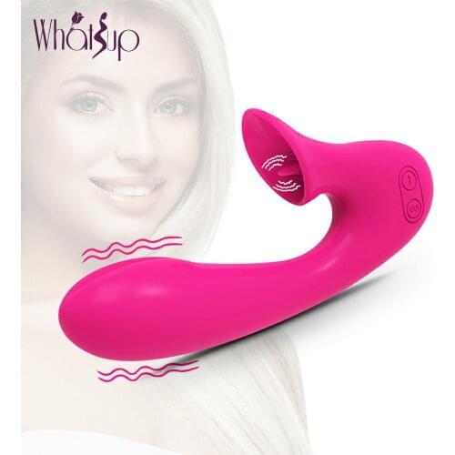 Vibrator clitoris sexo oral G-spot stimulator sucking licking bibradores sexuales para la mujer Tongue sextoy femme silicone