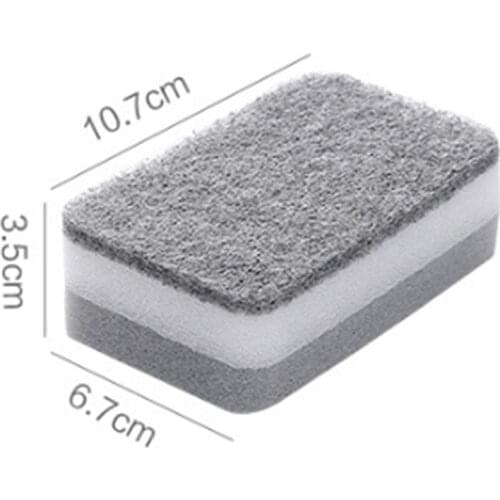 10pcs Scouring Pad High-density Sponge Kitchen Cleaning Cloth Dishwashing Brush Cleaning Sponge