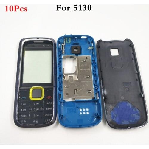 10Pcs/lot Good quality For Nokia 5130 Full housing + battery Back cover + English Keypad