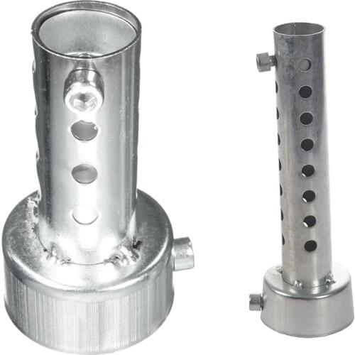 2x Silver Motorcycle Exhaust Can Muffler Insert Baffle DB Killer Silencer 45mm x 80mm & 45mm x 140mm