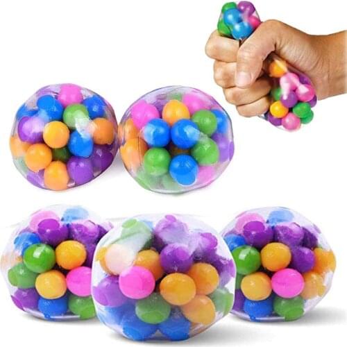 5pc Color Sensory Toy Office Stress Ball Pressure Ball Stress Reliever Toy Stress Relief Toys Anxiety Toys To Release Stress