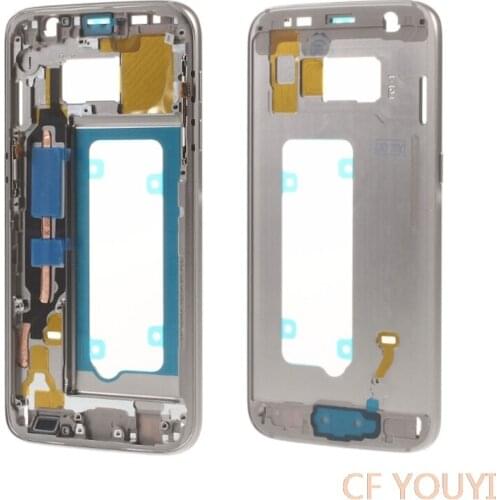5pcs/lot For Samsung Galaxy S7 G930F Mid Middle Plate Frame Housing with Small Parts - Gold Grey Silver