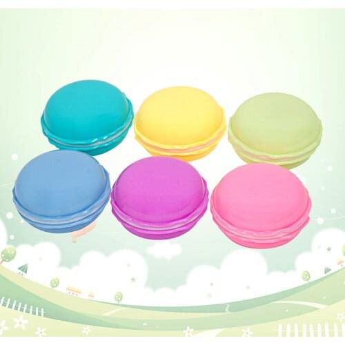 5pcs sweet lovely High quality Round candy color macaron Contact lens case Pocket Size Storage Holder Partner box 8.5*4.5CM