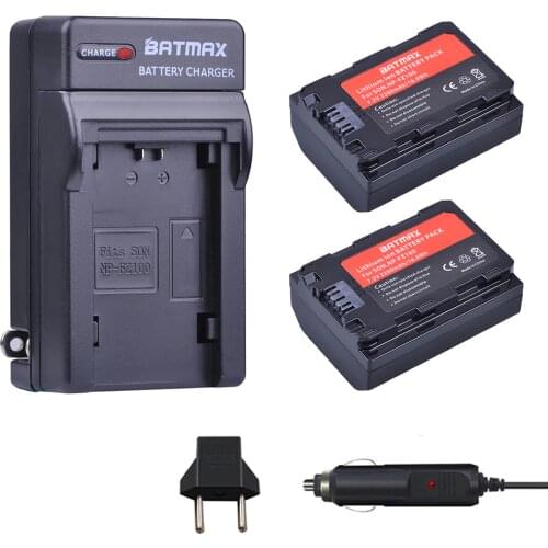 2Pcs 2280mAh NP FZ100 NPFZ100 NP-FZ100 Battery + Charger Kits for Sony NP-FZ100, BC-QZ1, A7III, A7RIII, ILCE-7RM3, A9, A9R,9 s