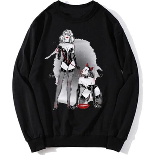 BDSM Bondage Sexy Hot Girls Mistress Slave Cat Girl Punishment Pinup Pin Up hoodie Men Spring Autumn Sweater Streetwear Harajuku