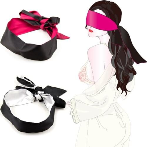 BDSM Soft Silk Satin Eye Patch Mask Flirting Blindfold Roleplay Adult Sex Toy For Women Couples Fetish Slave Erotic Sex Products