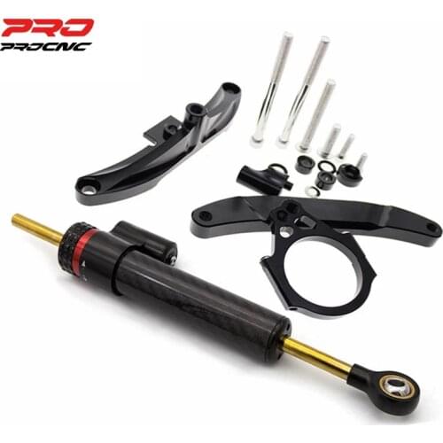 For Yamaha FZ1 FAZER FZ1-N 2006-2015 Steering Damper Bracket set CNC Aluminum Stabilizer Linear Dampers Mounting Support