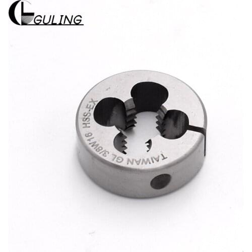 GULING Round Die Tap Threading British US BSW Standard Right Hand Thread HSSE Dies Tool For Eorrecting External Threads