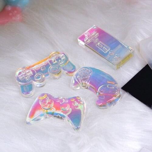 Game Console Handle Mold Silicone Crystal Epoxy Resin Mold Mirror Game Key Chain Silicone Mold For Resin DIY