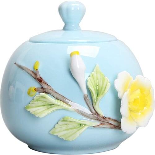 Dear Pet Memorials Handmade Ceramic Pet Cremation Urn (Blue)