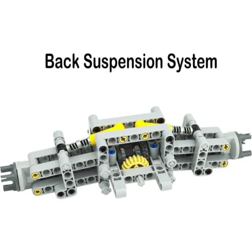 MOC Car Front Back Suspension System Set Building Blocks DIY Technical Parts Self-Locking Bricks Compatible All Brand Toys