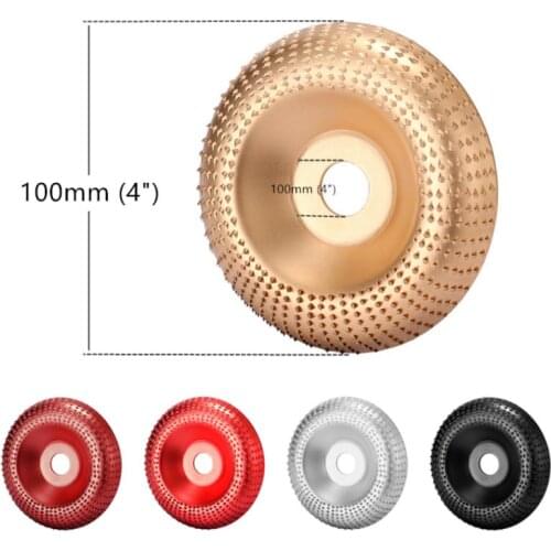 Round Wood Disc Angle Grinding Wheel Woodworking Sanding Carving Rotary Tool Abrasive Disc Carbide Coating 100mm X 16mm Bore