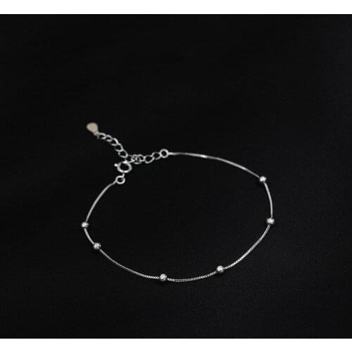 Minimalist Tiny Bracelet Vintage Silver Color Small Bead Bracelet Female Simple Fashion Thin Bracelets For Women Wedding Jewelry