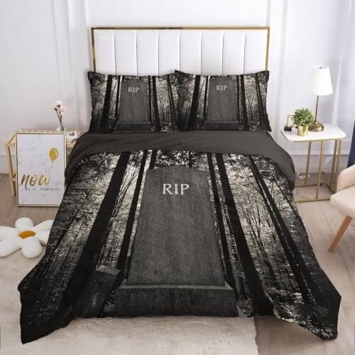 Cartoon Hallowmas Kids Bedding set for Children baby boy girls Duvet cover set pillow case Bed linens Quilt cover 140X200 RIP