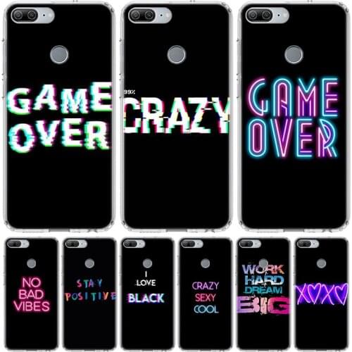 Color text on a black background Phone Case for Huawei Honor 10 9 20 7A 7X 8A 8S 8X 9X Lite Pro Y5 Y6 Y7 Y9S 2019 10i 20i Coque