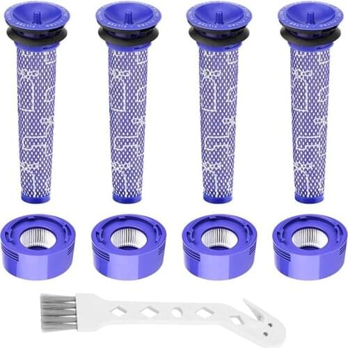 Premium Vacuum Filter Set Compatible For Dyson V7 & V8, Pre-Filter 965661-01 And HEPA Post- Filter 967478-01