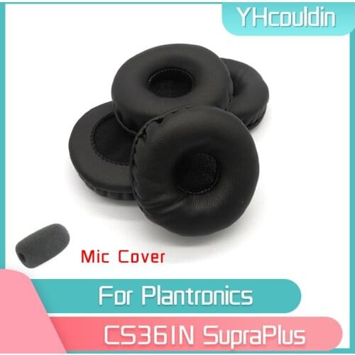 YHcouldin Earpads For Plantronics CS361N SupraPlus Headphone Accessaries Replacement Wrinkled Leather