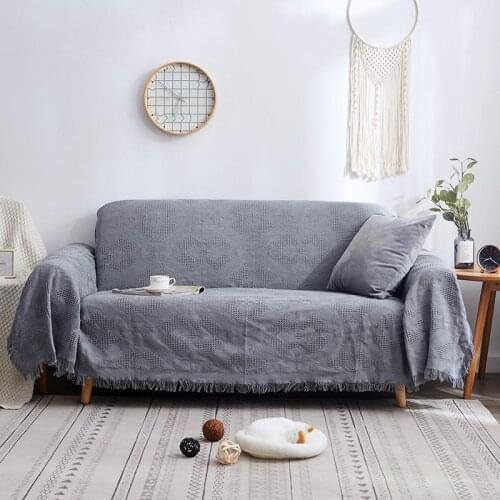 New Fashion Sofa Towel Throw Blanket Solid Color Knitting Sofa Covers Blanket Plaid Towel Slipcovers Protect Cover Home Decor