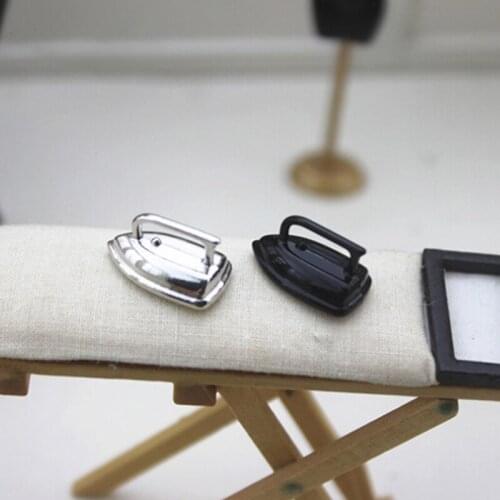 New 1:12 Scale Cute Mini Dollhouse Furniture Toys Miniature Adornment An Iron Clothes Tool Doll House Accessories 1pc