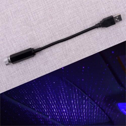 NEW 0.2A 5V 0.15W Universal Blue USB LED Car Interior Roof Starry Star Sky Decor Lamp Light Projector
