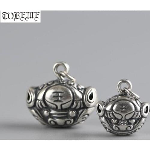 NEW 100% 925 Silver Tiger Pendant 925 Sterling King-Tiger-head Pendant Lucky Beast Charm Pendant